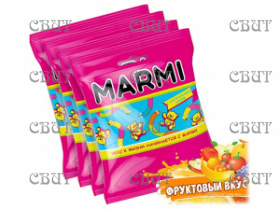 Марми100г жевательный желейный в сахарно-кислой обсыпке в форме Ассорти 100г*25шт АС-СКО-100