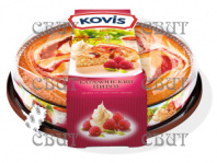 Пирог бисквитный Kovis с начинками сливочной и малиновой 400гр/ 6шт 