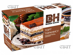 Торт бисквитный Baker Hause Тирамису 350г/8шт  