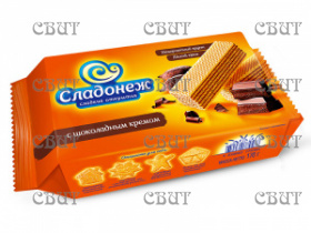 Вафли Сладонеж с шоколадным кремом 170г/24шт ТМ04