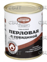 Каша особая перловая с говядиной 340г *15шт Стандарт этикет
