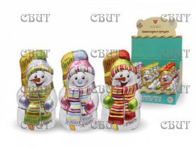 фигура из молочного шоколада Снеговик 50г*12шт 1757-12
