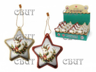 фигура из молочного шоколада на нитке Звездочка Символ года 40г*12шт   2358-12