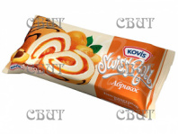 Рулет бискв Kovis с кремом и начинкой абрикос 175г*15шт 330