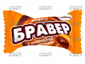 Бравер с шоколадной начинкой (карамель жевательная) 1кг/6шт