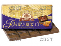 Бабаевский темный с целым миндалем 90г/64шт (4бл*16шт) СПЕЦЦЕНА
