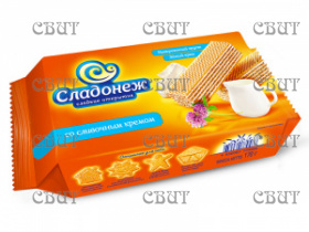 Вафли Сладонеж со сливочным кремом 170г/24шт ТМ05  