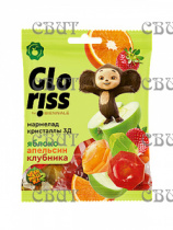 Мармелад Кристаллы (со вкусами апельсин,клубника,яблоко) Gloriss 70г*20шт СПЕЦЦЕНА