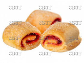 Слоеные рулетики с начинкой со вкусом Вишни 400г*12шт РВ400д