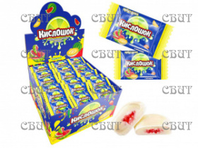 жев.резинка с начинкой Кислошок арбуз-дыня 4г*100шт*12бл 2544 