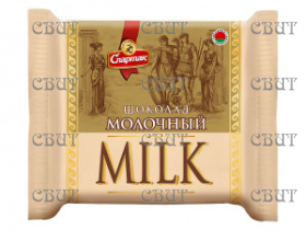 Спартак флоу-пак 65г/56шт (4бл*14шт) Молочный 35% какао 12251  СПЕЦЦЕНА