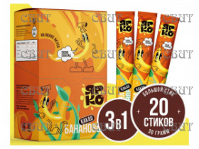 Какао Банановое ЯРКО Напиток растворимый 30г*20шт*18бл