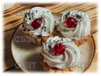 Корзиночка со сливками (с вишенкой) 320г*18шт 5 сут