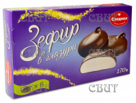 Зефир Сладиал на агаре в глазури 170г/18шт 206 