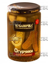Огурчики Корнишоны (3-6см) маринованные Кубаночка 680г(720мл)/8шт ст/б СПЕЦЦЕНА