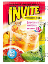напиток растворимый9г INVITE Фруктовый коктейль 9г*24шт*8бл