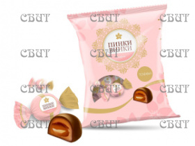 Пинки Винки глазированные с корпусом из мягкой карамели 0,5кг/10шт 4156