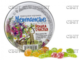 Монпасье Долька счастья ж/б 70г/36шт 1135