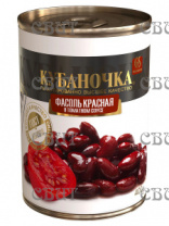 Фасоль красная в томатном соусе Гост Кубаночка 400г/12шт ж/б  