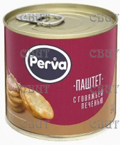 Паштет с говяжьей печенью 250г*15шт Perva ключ